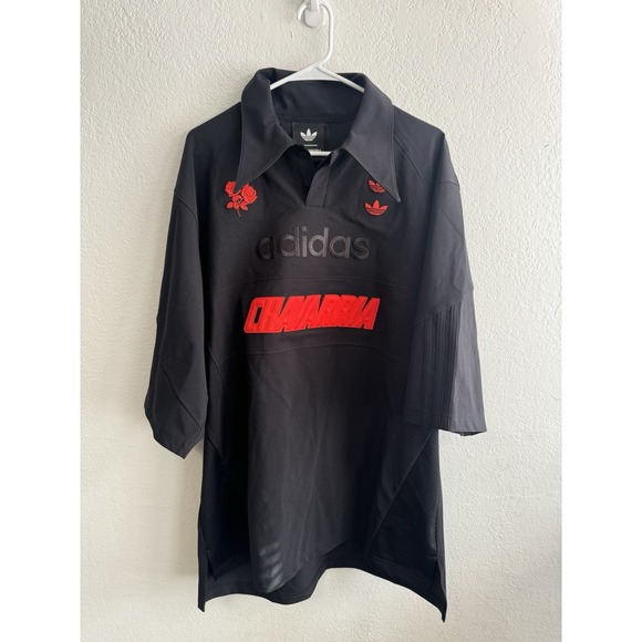 Adidas x Willy Chavarria Polo Shirt - Size Medium - Black - NEW - JV8848 Rare